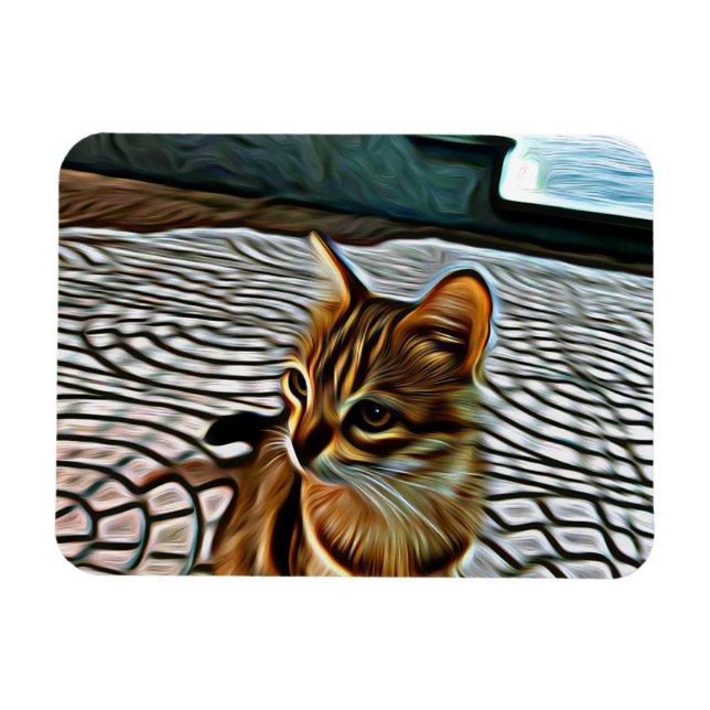 Imán Painting Beautiful Cat (Horizontal)
