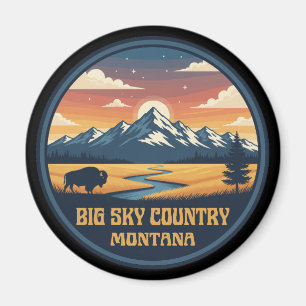 Imán País de Cielo Grande Montana