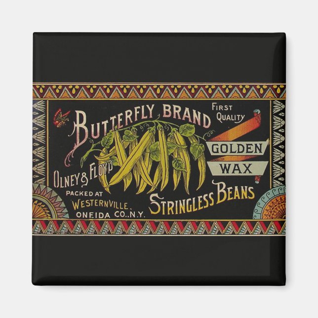 Imán País de verduras de etiqueta de anillo (Frente)