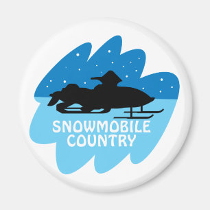 Imán País del Snowmobile
