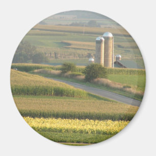 Imán Paisaje agrícola en Platteville Wisconsin Magnet