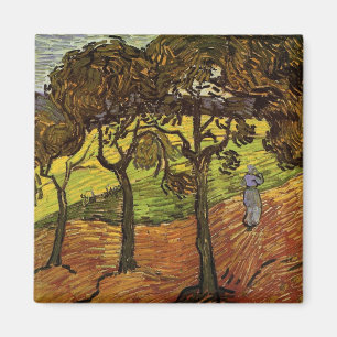 Imán Paisaje, árboles y figuras de Vincent van Gogh