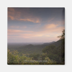 Imán Paisaje bajo puesta del sol