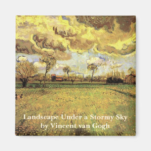 Imán Paisaje bajo un cielo tormentoso de Vincent van Go