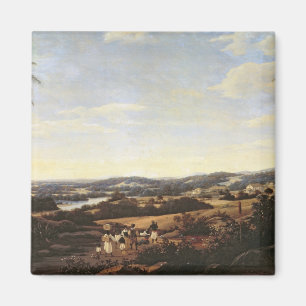 Imán Paisaje brasileño con una plantación