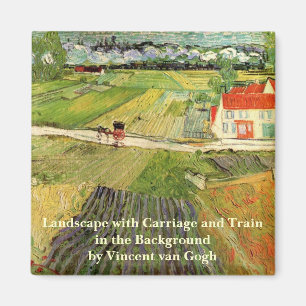 Imán Paisaje, Carruaje y Tren de Vincent van Gogh