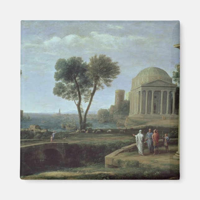 Imán Paisaje con Aeneas en Delos, 1672 (Frente)
