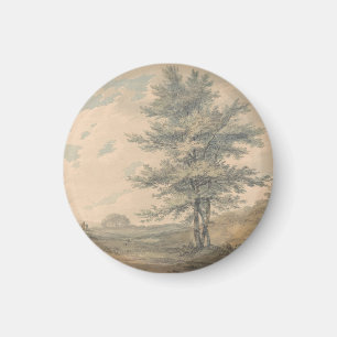 Imán Paisaje con árboles y figuras - Joseph Mallord