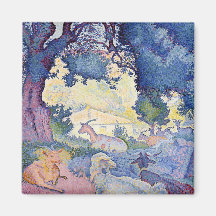 Paisaje con cabras (por Henri-Edmond Cross)