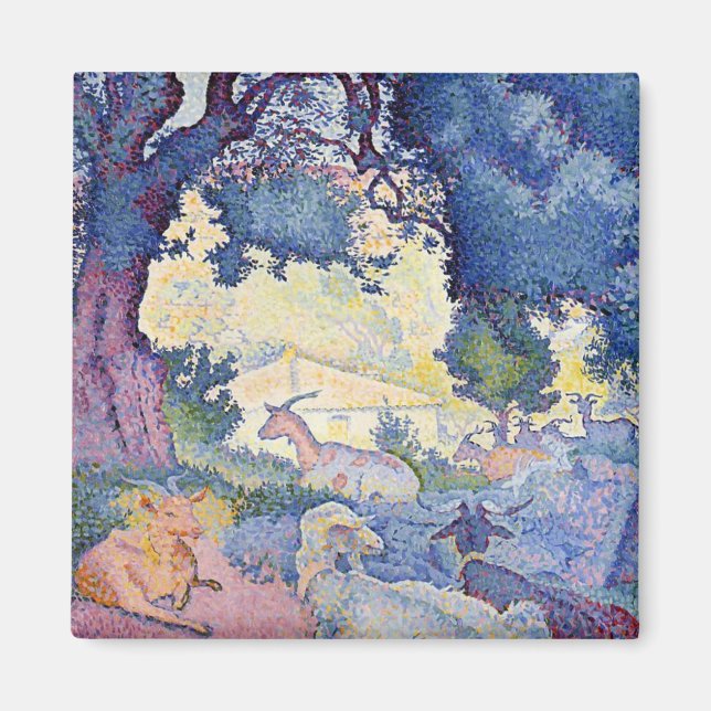 Imán Paisaje con cabras (por Henri-Edmond Cross) (Frente)