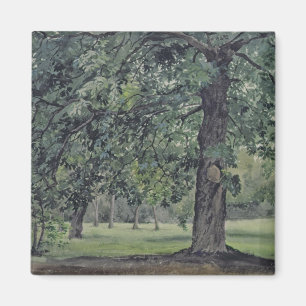 Imán Paisaje con el árbol de castaña en el primero
