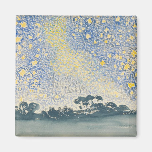 Imán Paisaje con estrellas (Frente)