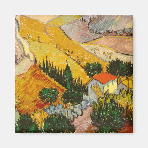 Imán Paisaje con House y PloughmaVincent van Gogh