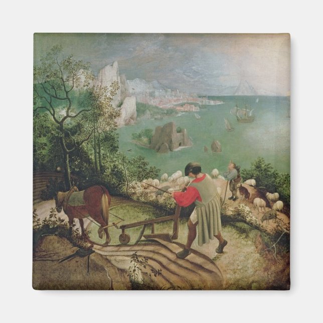 Imán Paisaje con la caída de Icarus, c.1555 (Frente)