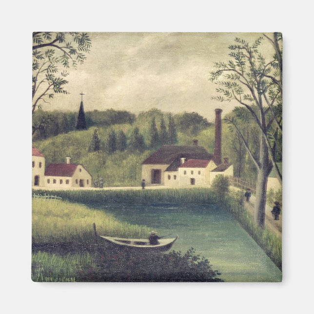 Imán Paisaje con pescador, después de 1886 (Frente)