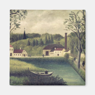 Imán Paisaje con un pescador, después de 1886