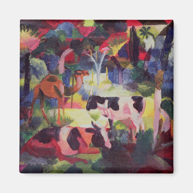 Imán Paisaje con vacas y un camello (Frente)