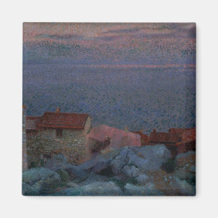 Imán Paisaje costero (aceite en lona)