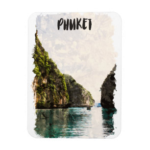 Imán Paisaje costero tropical de Phuket en Tailandia