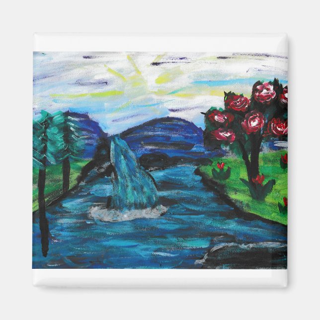 Imán Paisaje de bonito (Frente)