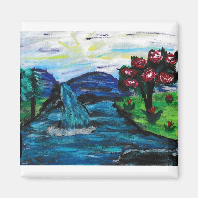Imán Paisaje de bonito (Frente)