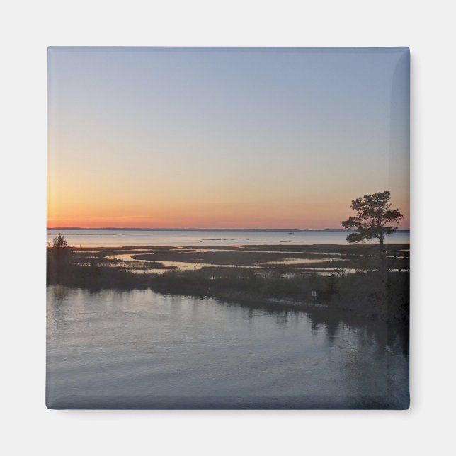 Imán Paisaje de Chincoteague Sunset I Virginia (Frente)