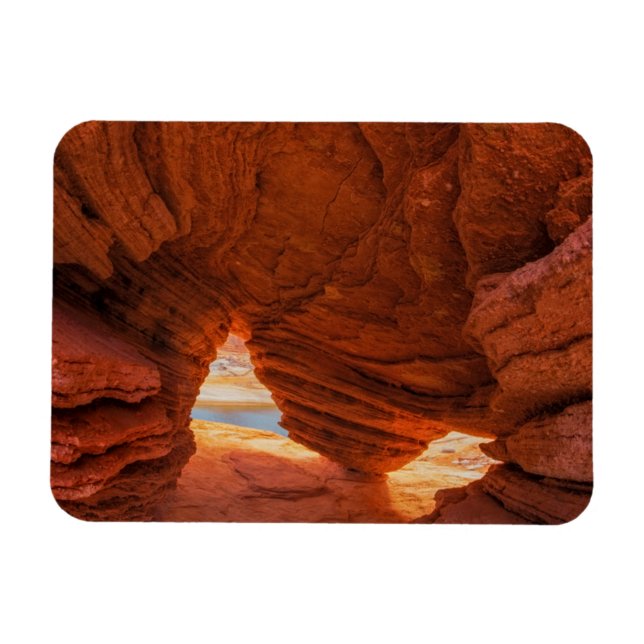 Imán Paisaje de cueva de arenisca erosionada (Horizontal)
