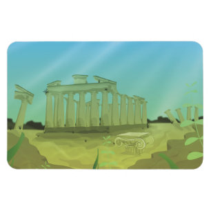 Imán paisaje de dibujos animados de Atlantas