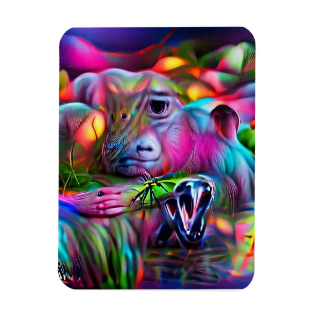 Imán Paisaje de ensueño vivo: Agrizoofobia (Vertical)