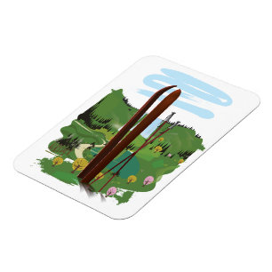 Imán Paisaje de esquí