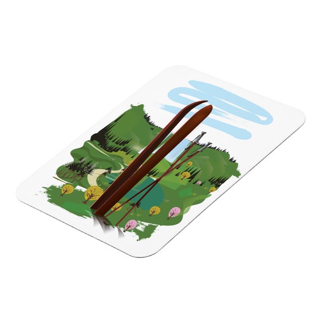 Imán Paisaje de esquí (Lado Izquierdo)