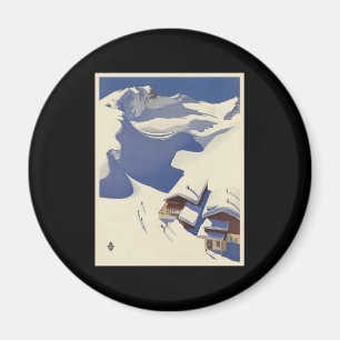 Imán Paisaje de esquí de Austria en los Alpes