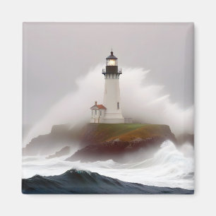 Imán Paisaje de faro Olas oceánicas costeras paisaje