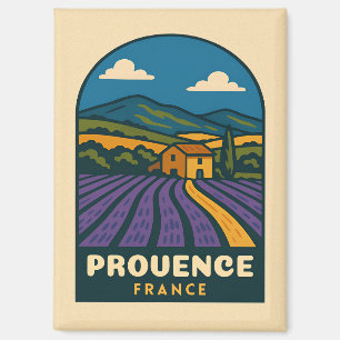 Imán Paisaje de la Francia de la Provenza Retro Vintage