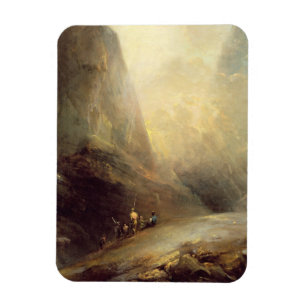 Imán Paisaje de la montaña con Banditti, c.1780 (aceit