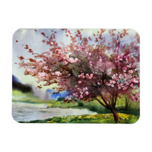 Imán Paisaje de la pintura de la acuarela