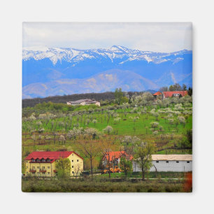 Imán Paisaje de las montañas de Sibiu