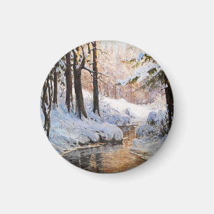 Imán Paisaje de los bosques nevados, Walter Moras