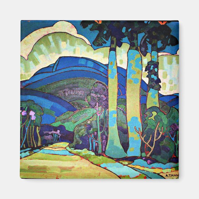 Imán Paisaje de Manookian - Hawái (Frente)