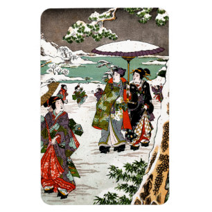 Imán Paisaje de nieve japonés