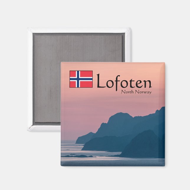 Imán Paisaje de Noruega Lofoten (Anverso/Reverso)