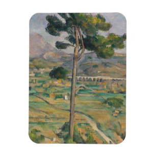 Imán Paisaje de Paul Cezanne el con el viaducto