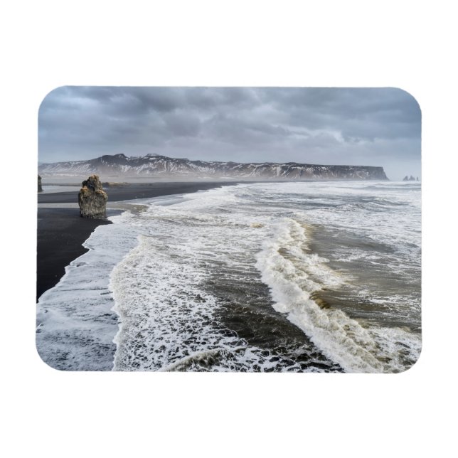 Imán Paisaje de playa en invierno (Horizontal)