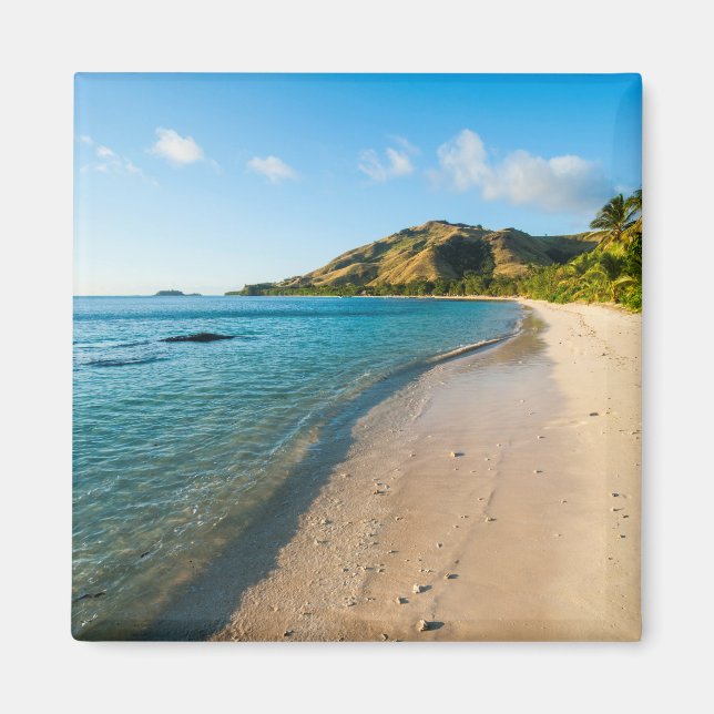 Imán Paisaje de playa tropical, Fiji (Frente)