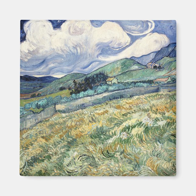 Imán Paisaje de Saint-Rémy por Vincent Van Gogh (Frente)