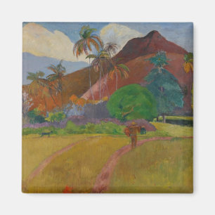 Imán Paisaje de Tahitian, 1891 (aceite en lona)