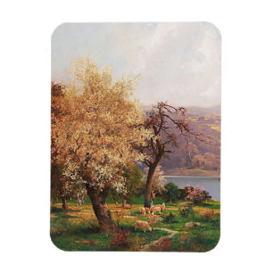 Imán Paisaje de un lago en primavera por Adolf Kaufmann