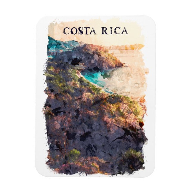 Imán Paisaje de Viaje de Costa Rica (Vertical)