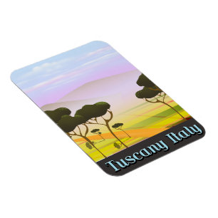 Imán paisaje de viaje por Toscana Italia