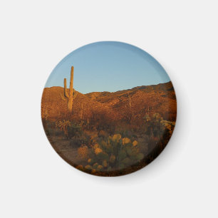 Imán Paisaje del desierto de Saguaro Sunset I Arizona